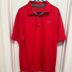 Under Armour Men's Polo Shirt in Red and Gray